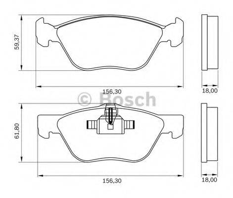 BOSCH 0986BB0383 Комплект тормозных колодок, дисковый тормоз