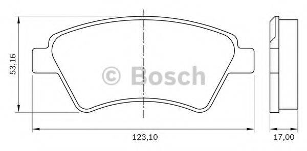 BOSCH 0986BB0578 Комплект тормозных колодок, дисковый тормоз