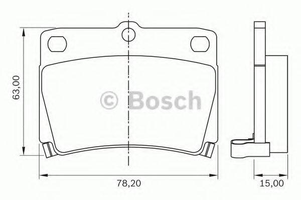 BOSCH 0986BB0583 Комплект тормозных колодок, дисковый тормоз