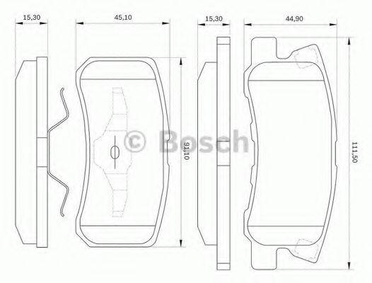 BOSCH 0986BB0591 Комплект тормозных колодок, дисковый тормоз