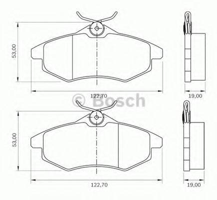 BOSCH 0986BB0600 Комплект тормозных колодок, дисковый тормоз