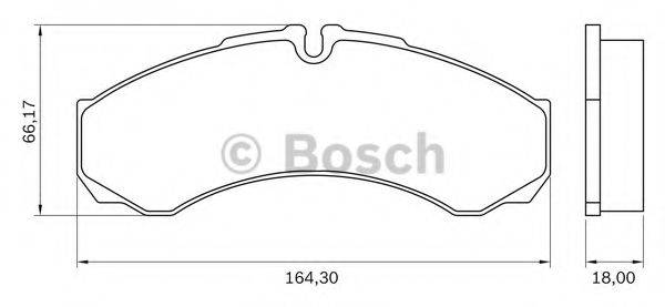 BOSCH 0986BB0701 Комплект тормозных колодок, дисковый тормоз