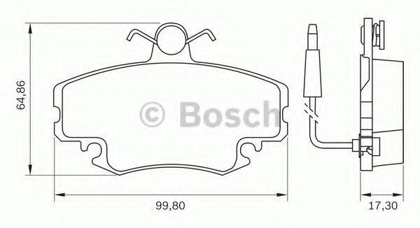 BOSCH 0986BB0704 Комплект тормозных колодок, дисковый тормоз