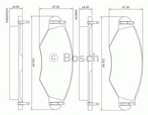 BOSCH 0986BB0706 Комплект тормозных колодок, дисковый тормоз