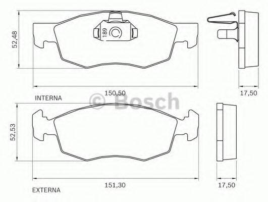 BOSCH 0986BB0709 Комплект тормозных колодок, дисковый тормоз