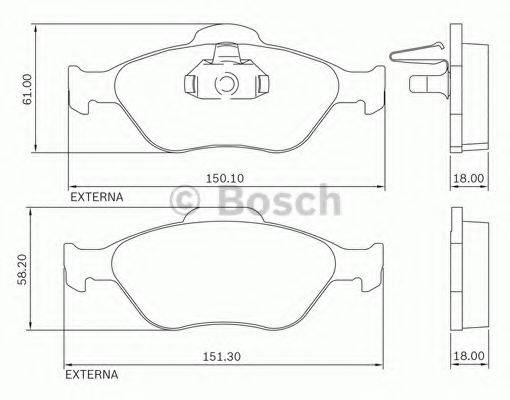 BOSCH 0986BB0710 Комплект тормозных колодок, дисковый тормоз