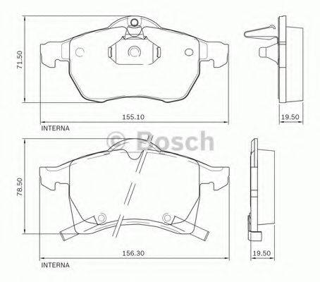 BOSCH 0986BB0716 Комплект тормозных колодок, дисковый тормоз