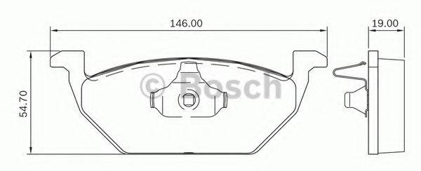 BOSCH 0986BB0717 Комплект тормозных колодок, дисковый тормоз