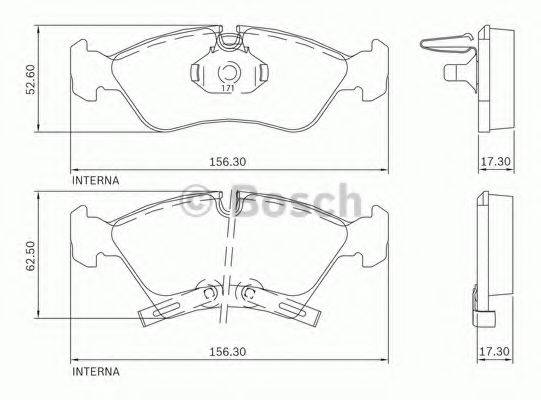 BOSCH 0986BB0718 Комплект тормозных колодок, дисковый тормоз