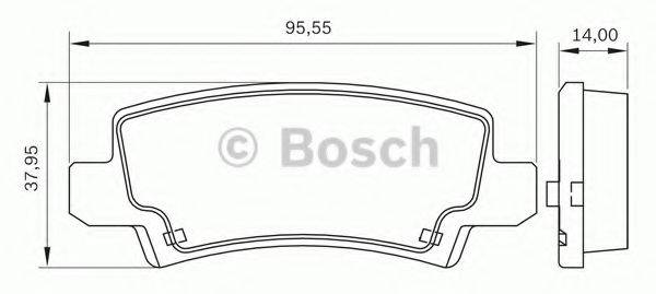 BOSCH 0986BB0725 Комплект тормозных колодок, дисковый тормоз