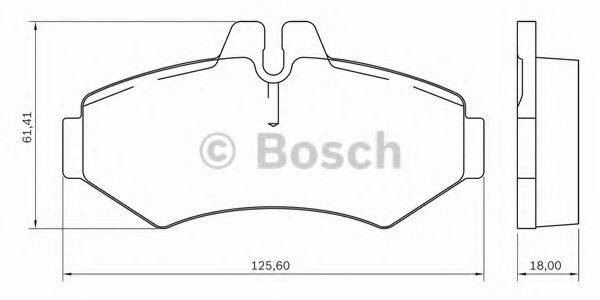 BOSCH 0986BB0733 Комплект тормозных колодок, дисковый тормоз