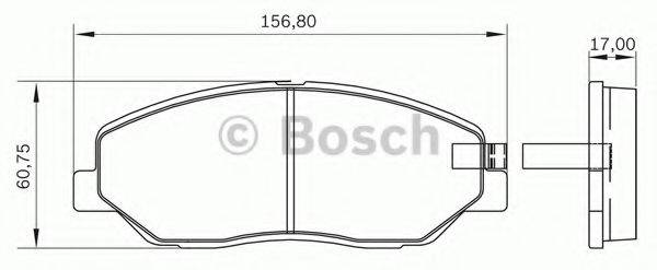 BOSCH 0986BB0785 Комплект тормозных колодок, дисковый тормоз