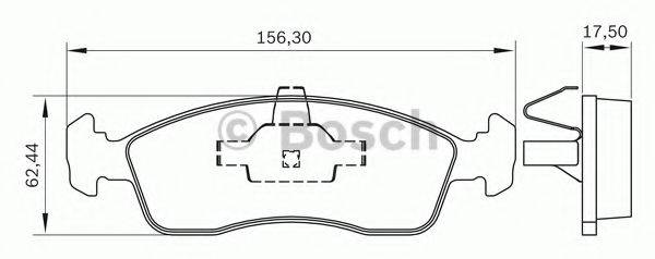 BOSCH 0986BB0786 Комплект тормозных колодок, дисковый тормоз