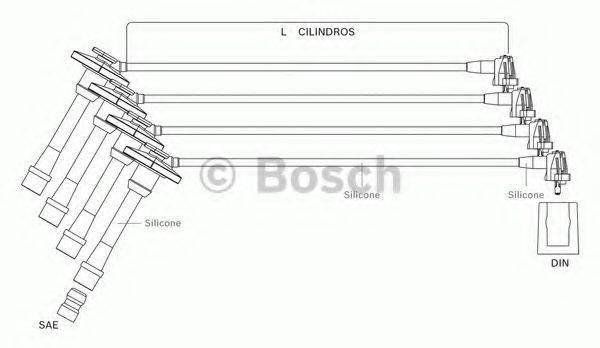 BOSCH F00099C107 Комплект проводов зажигания