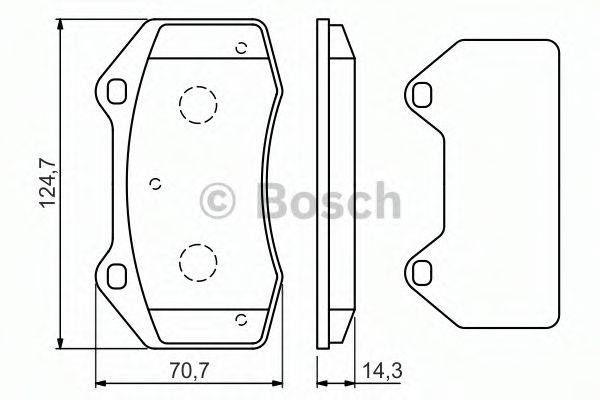 BOSCH 0986494551 Комплект тормозных колодок, дисковый тормоз