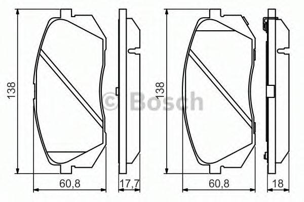 BOSCH 0986494559 Комплект тормозных колодок, дисковый тормоз