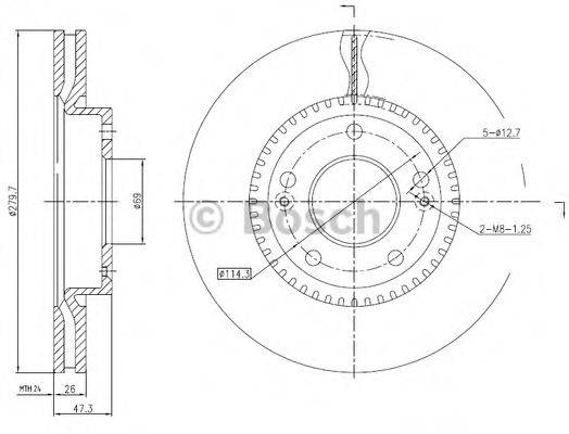 BOSCH 0986BB4288 Тормозной диск