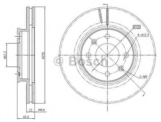 BOSCH 0986BB4289 Тормозной диск