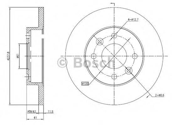 BOSCH 0986BB4294 Тормозной диск