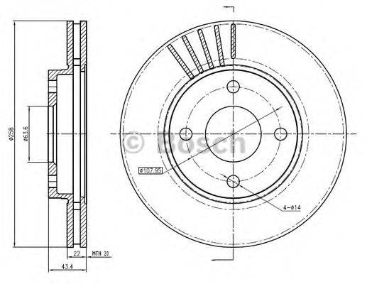 BOSCH 0986BB4295 Тормозной диск