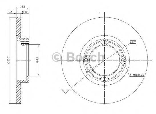 BOSCH 0986BB4297 Тормозной диск