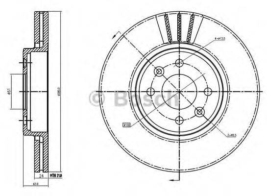 BOSCH 0986BB4299 Тормозной диск