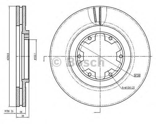 BOSCH 0986BB4301 Тормозной диск