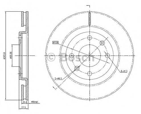 BOSCH 0986BB4303 Тормозной диск