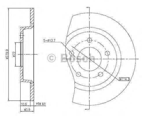 BOSCH 0986BB4317 Тормозной диск