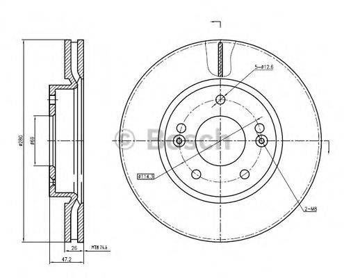 BOSCH 0986BB4320 Тормозной диск