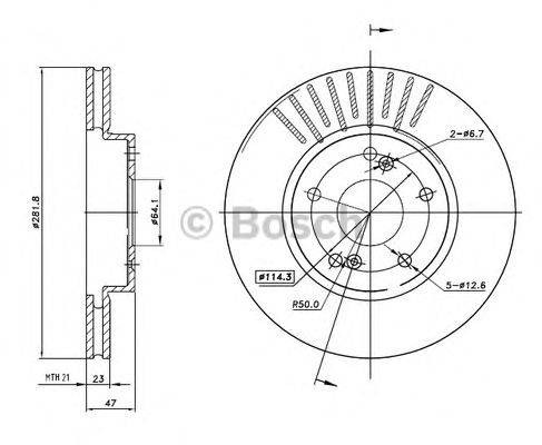 BOSCH 0986BB4326 Тормозной диск