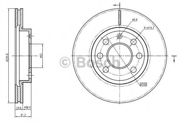 BOSCH 0986BB4327 Тормозной диск