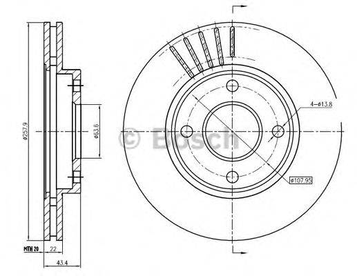 BOSCH 0986BB4328 Тормозной диск