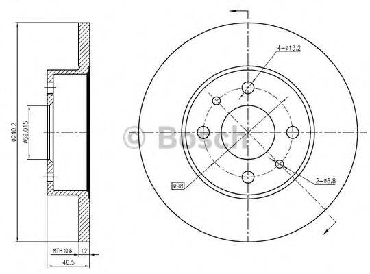 BOSCH 0986BB4329 Тормозной диск