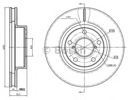 BOSCH 0986BB4331 Тормозной диск