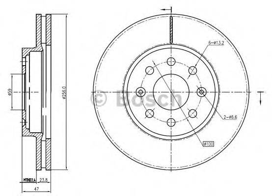 BOSCH 0986BB4341 Тормозной диск