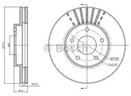 BOSCH 0986BB4346 Тормозной диск