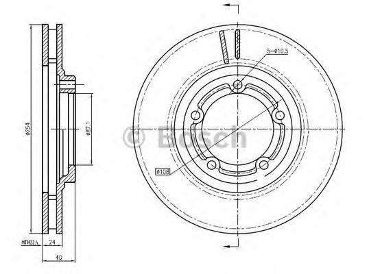 BOSCH 0986BB4349 Тормозной диск