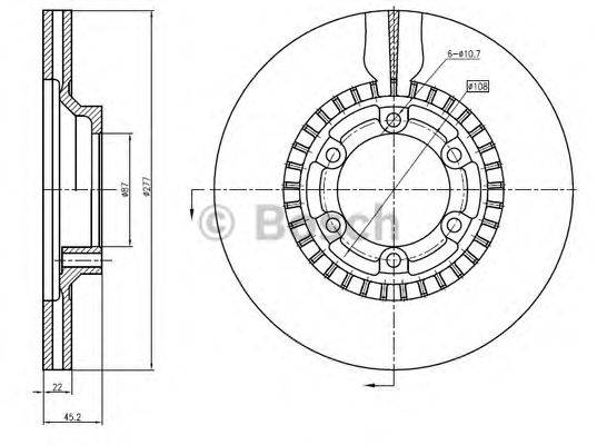BOSCH 0986BB4352 Тормозной диск