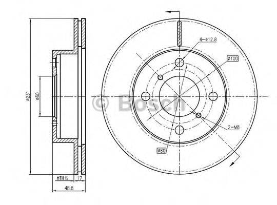 BOSCH 0986BB4354 Тормозной диск