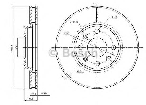 BOSCH 0986BB4357 Тормозной диск