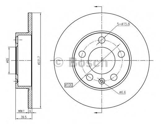 BOSCH 0986BB4359 Тормозной диск