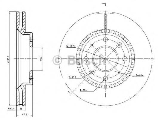 BOSCH 0986BB4360 Тормозной диск