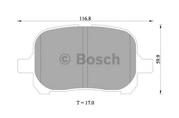 BOSCH 0986505001 Комплект тормозных колодок, дисковый тормоз