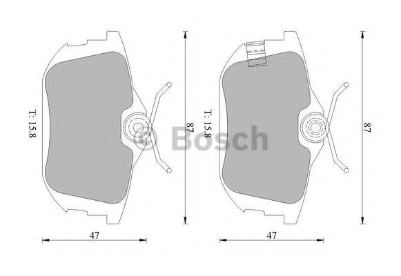 BOSCH 0986505003 Комплект тормозных колодок, дисковый тормоз