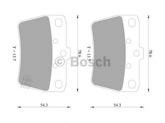 BOSCH 0986505076 Комплект тормозных колодок, дисковый тормоз