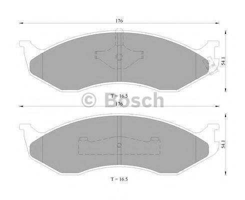 BOSCH 0986505081 Комплект тормозных колодок, дисковый тормоз