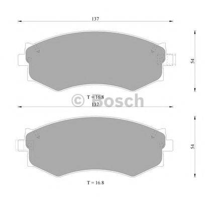 BOSCH 0986505224 Комплект тормозных колодок, дисковый тормоз