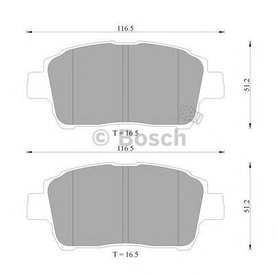 BOSCH 0986505225 Комплект тормозных колодок, дисковый тормоз