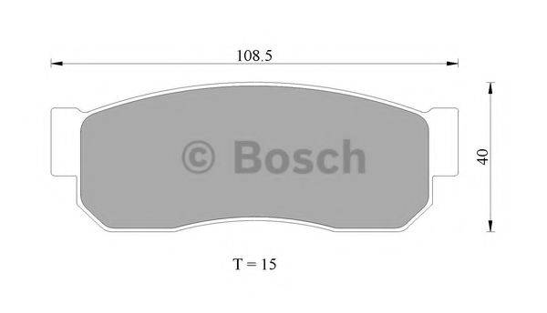 BOSCH 0986505334 Комплект тормозных колодок, дисковый тормоз